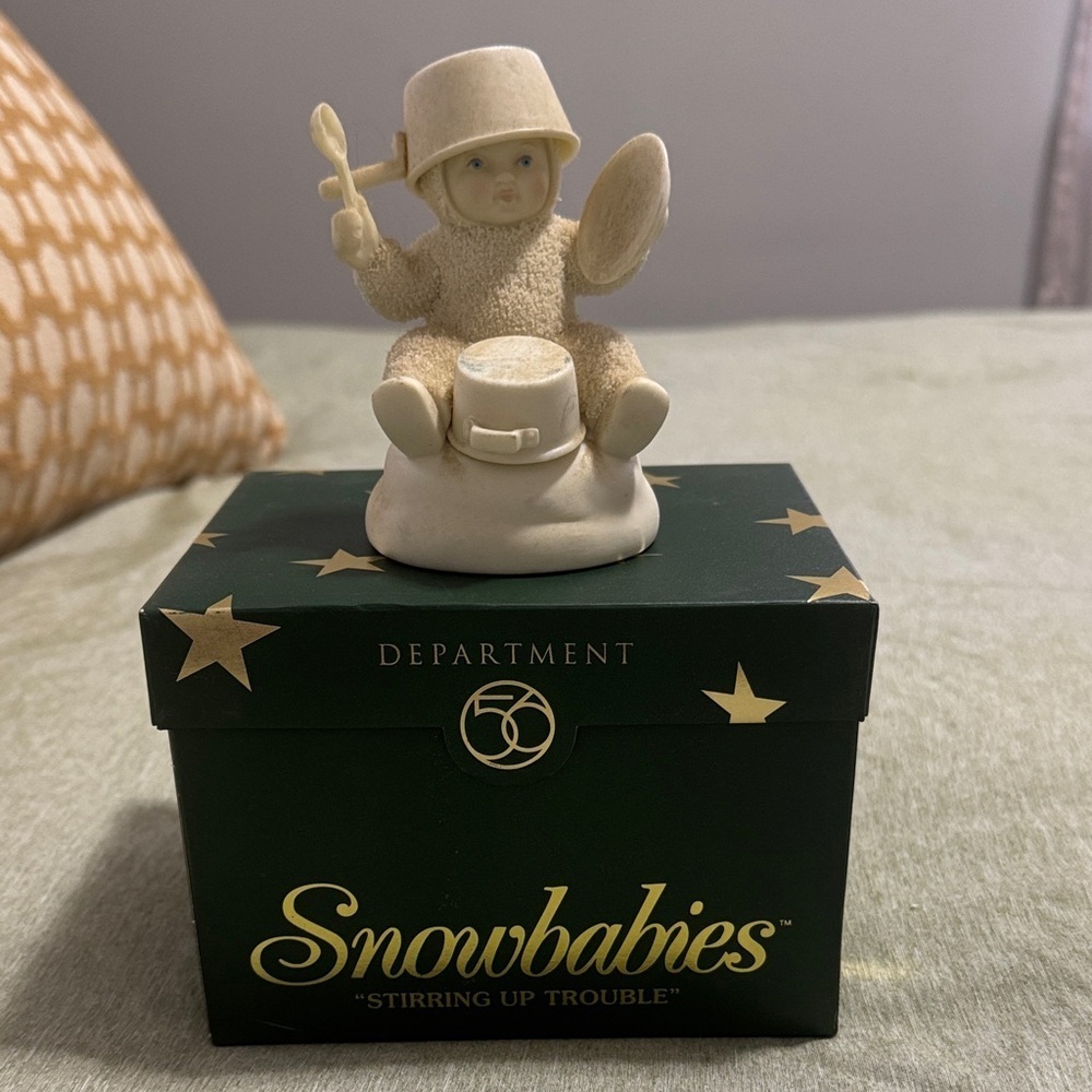 Department 56 Snowbabies “stirring up trouble”